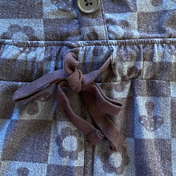 Overall Shorts Mushroom & Flowers Pattern Size Small NEW - Picture 5 of 10